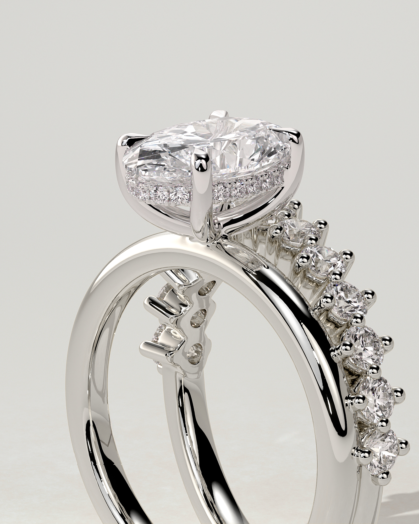 Athena Solitaire Oval Ring
