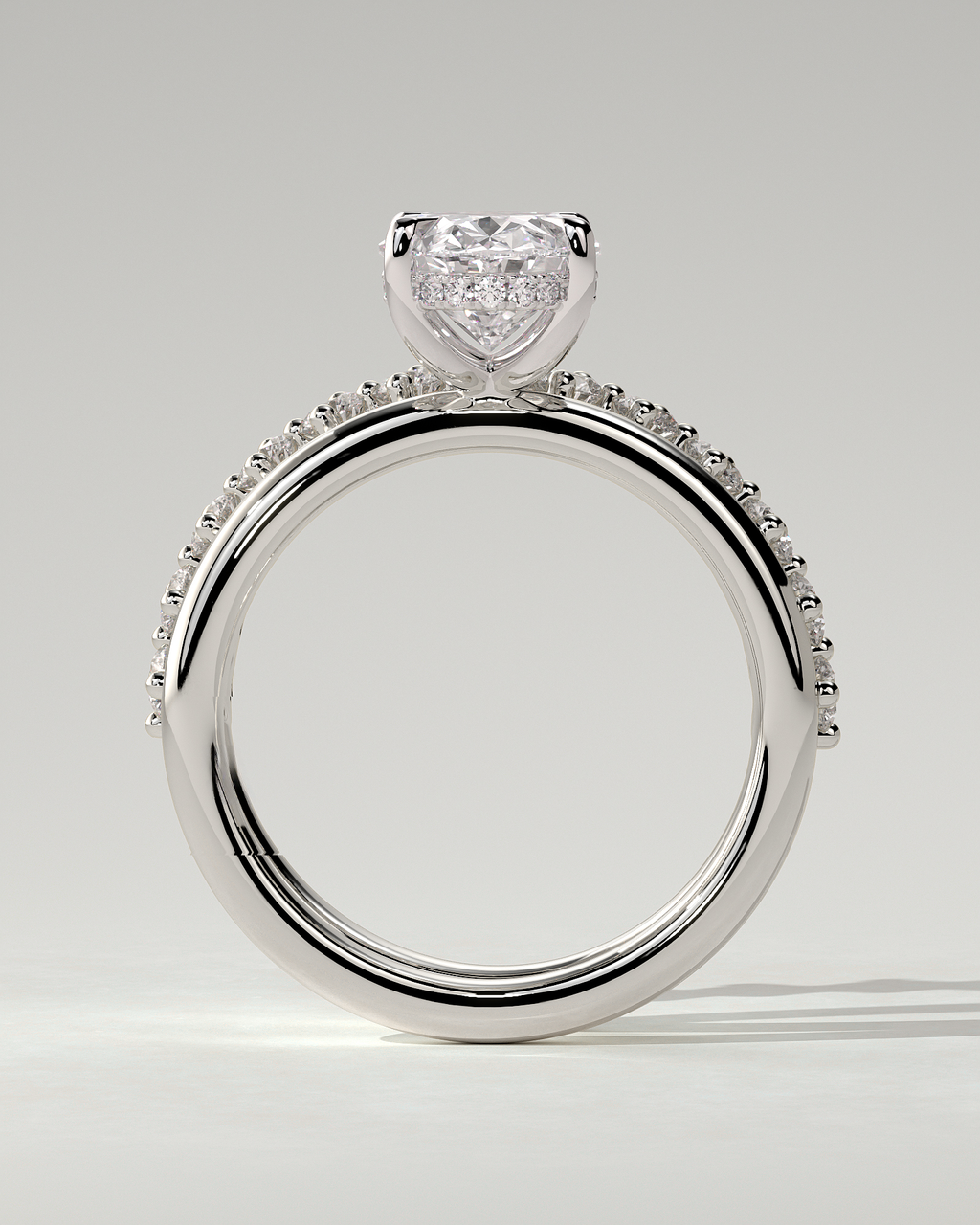 Athena Solitaire Oval Ring