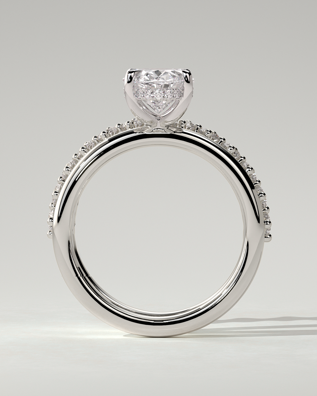 Athena Solitaire Oval Ring