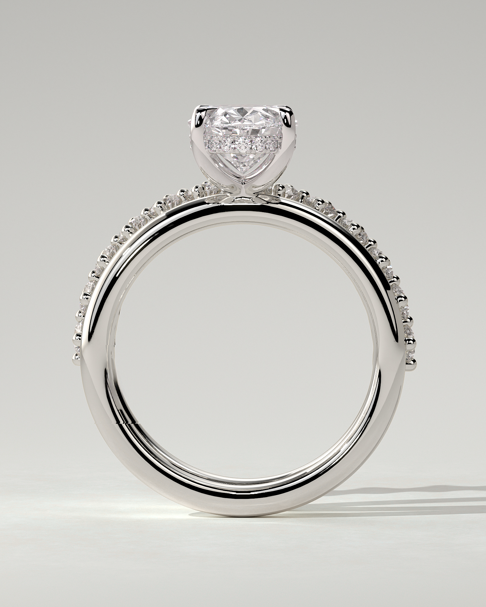 Athena Solitaire Oval Ring