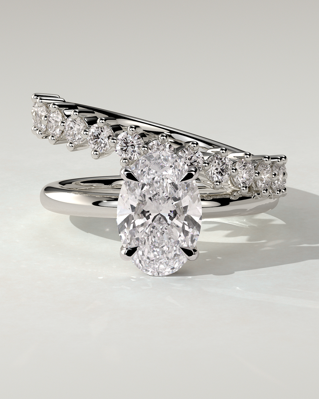 Athena Solitaire Oval Ring