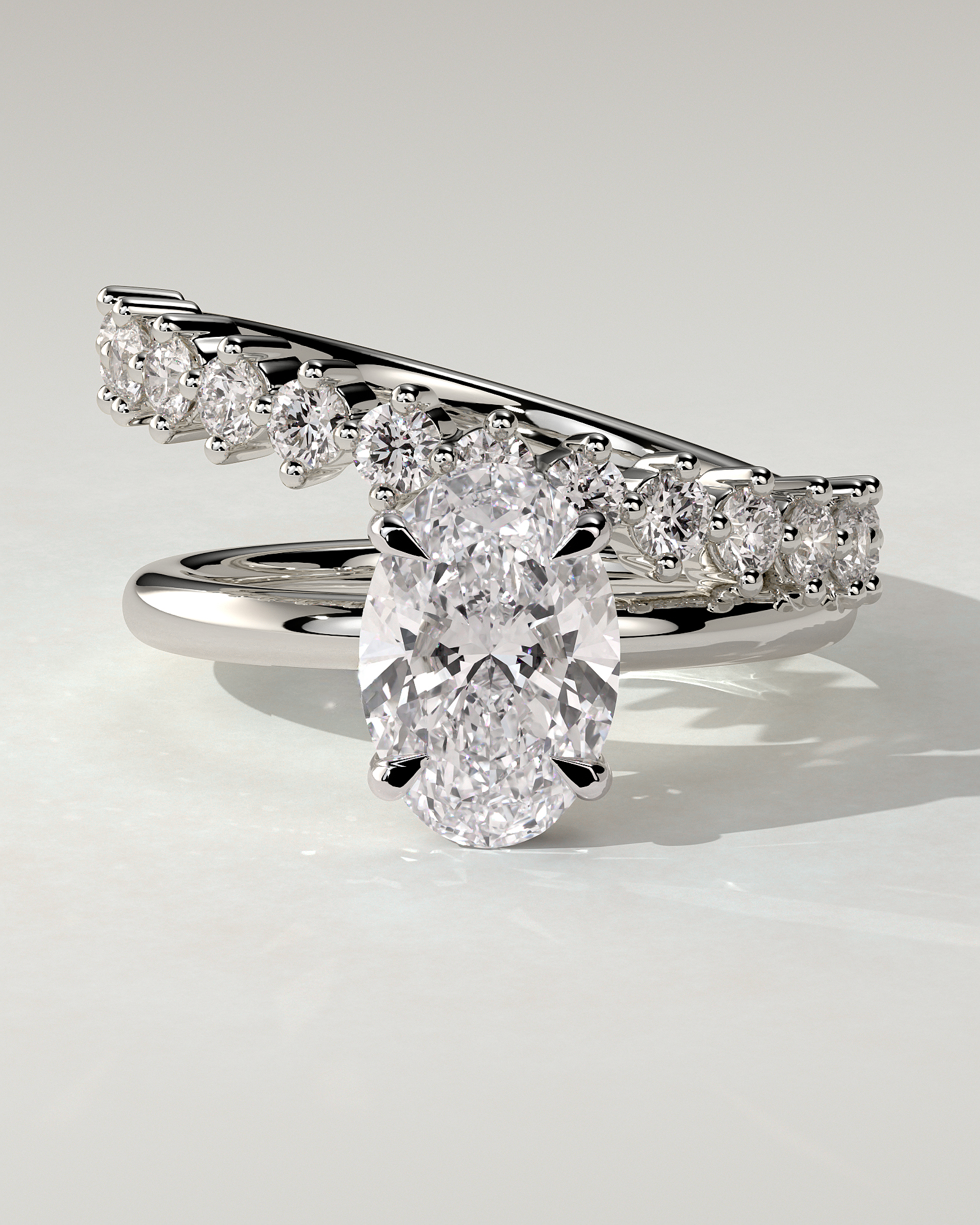 Athena Solitaire Oval Ring