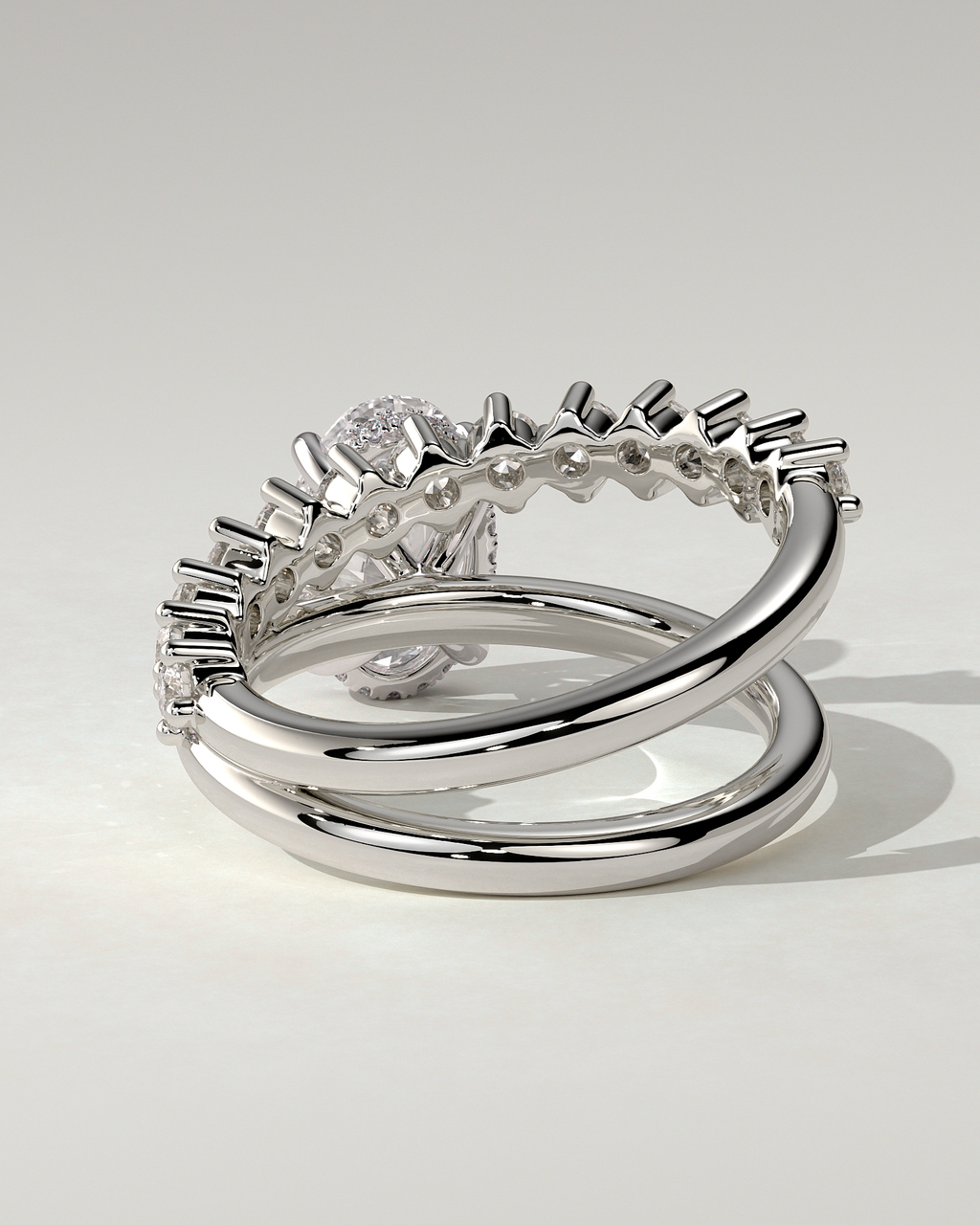 Athena Solitaire Oval Ring