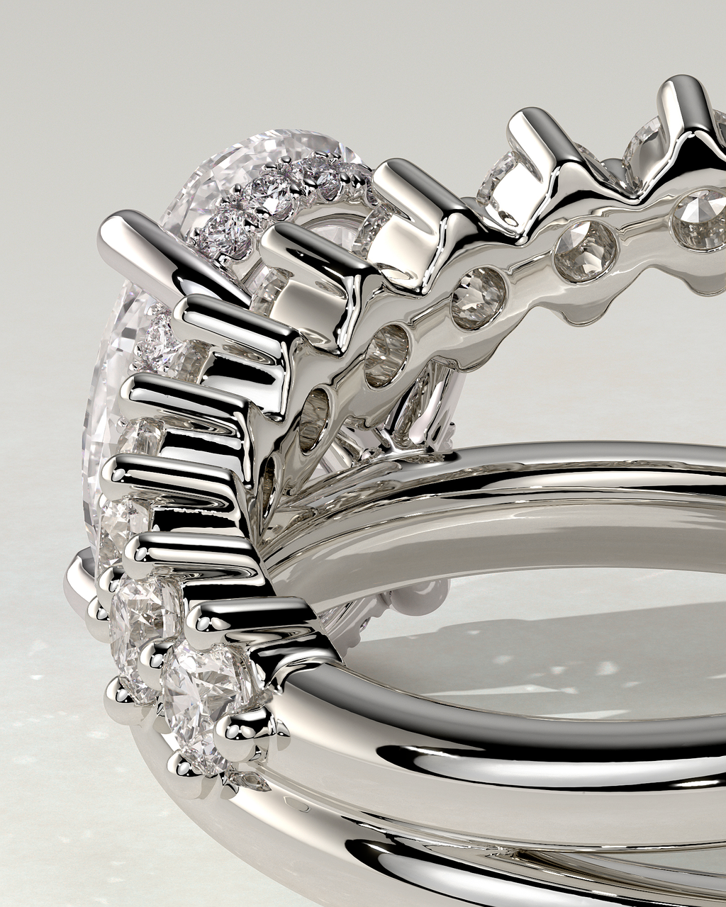 Athena Solitaire Oval Ring