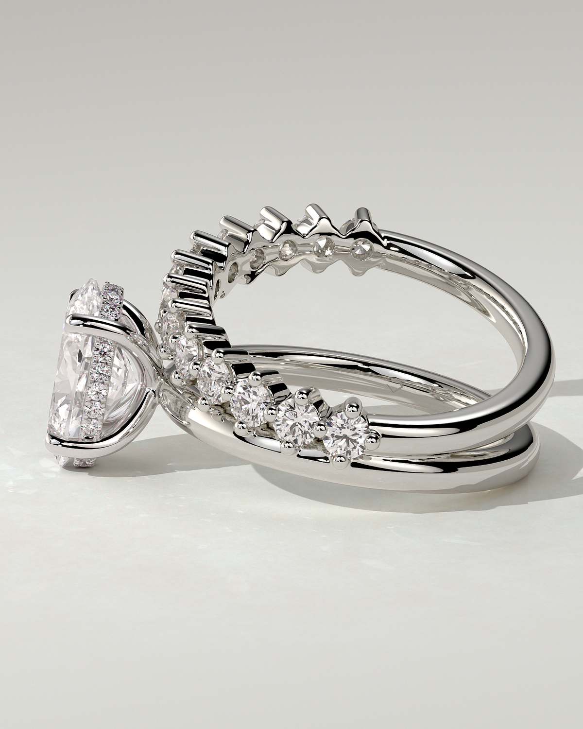 Athena Solitaire Oval Ring