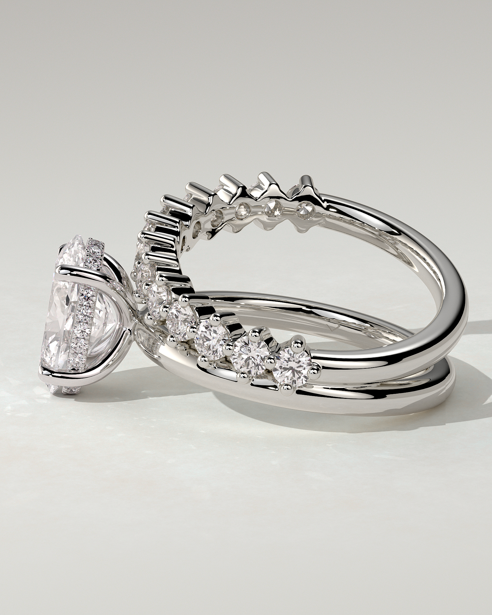 Athena Solitaire Oval Ring