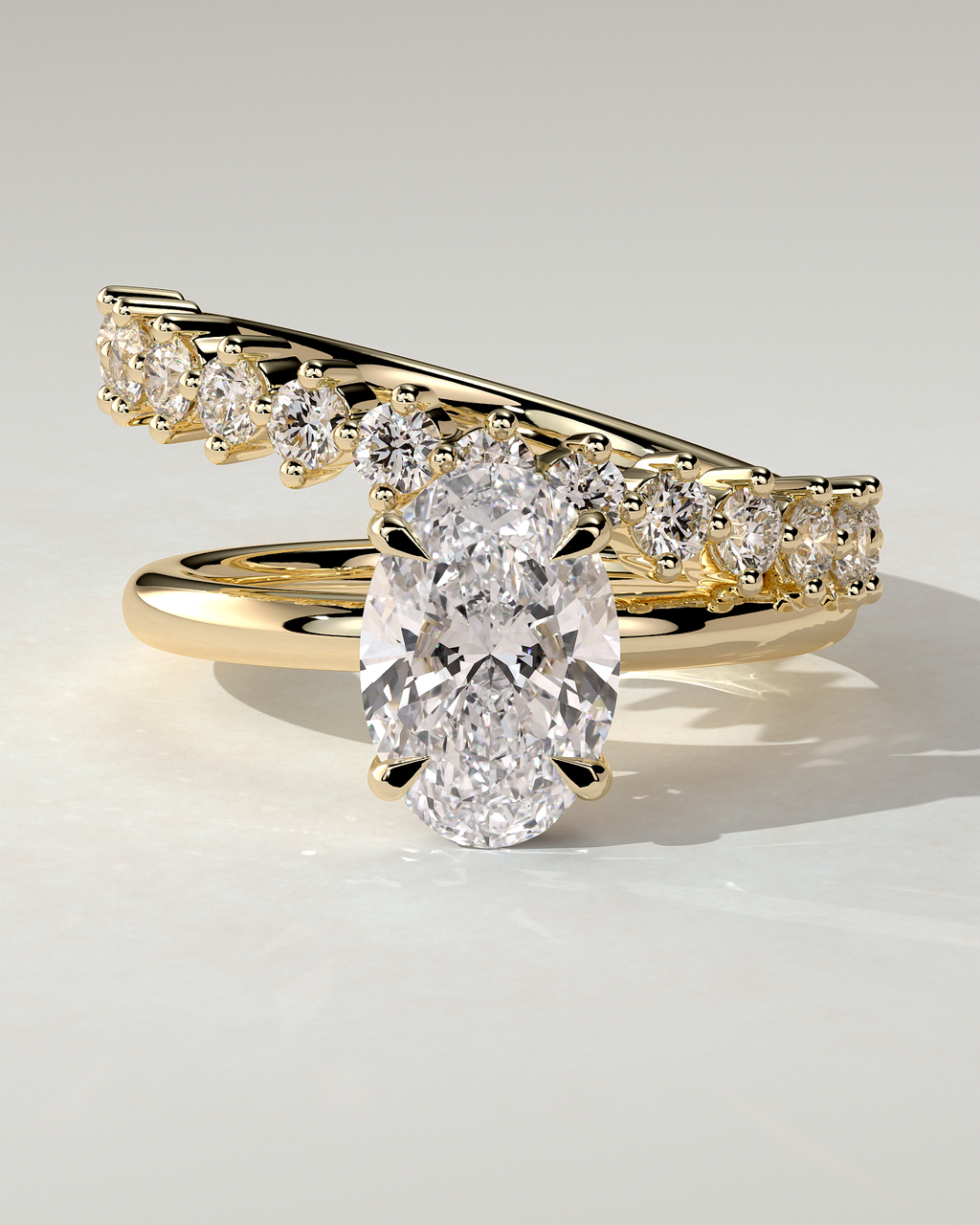 Athena Solitaire Oval Ring