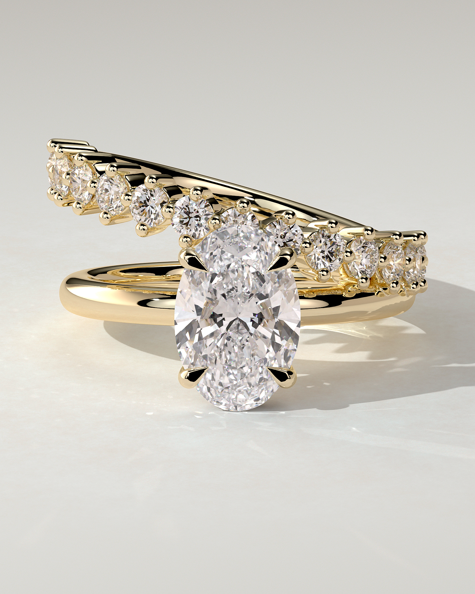 Athena Solitaire Oval Ring