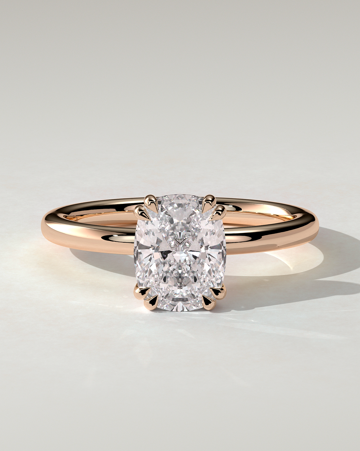 Aubrey Solitaire Cushion Ring