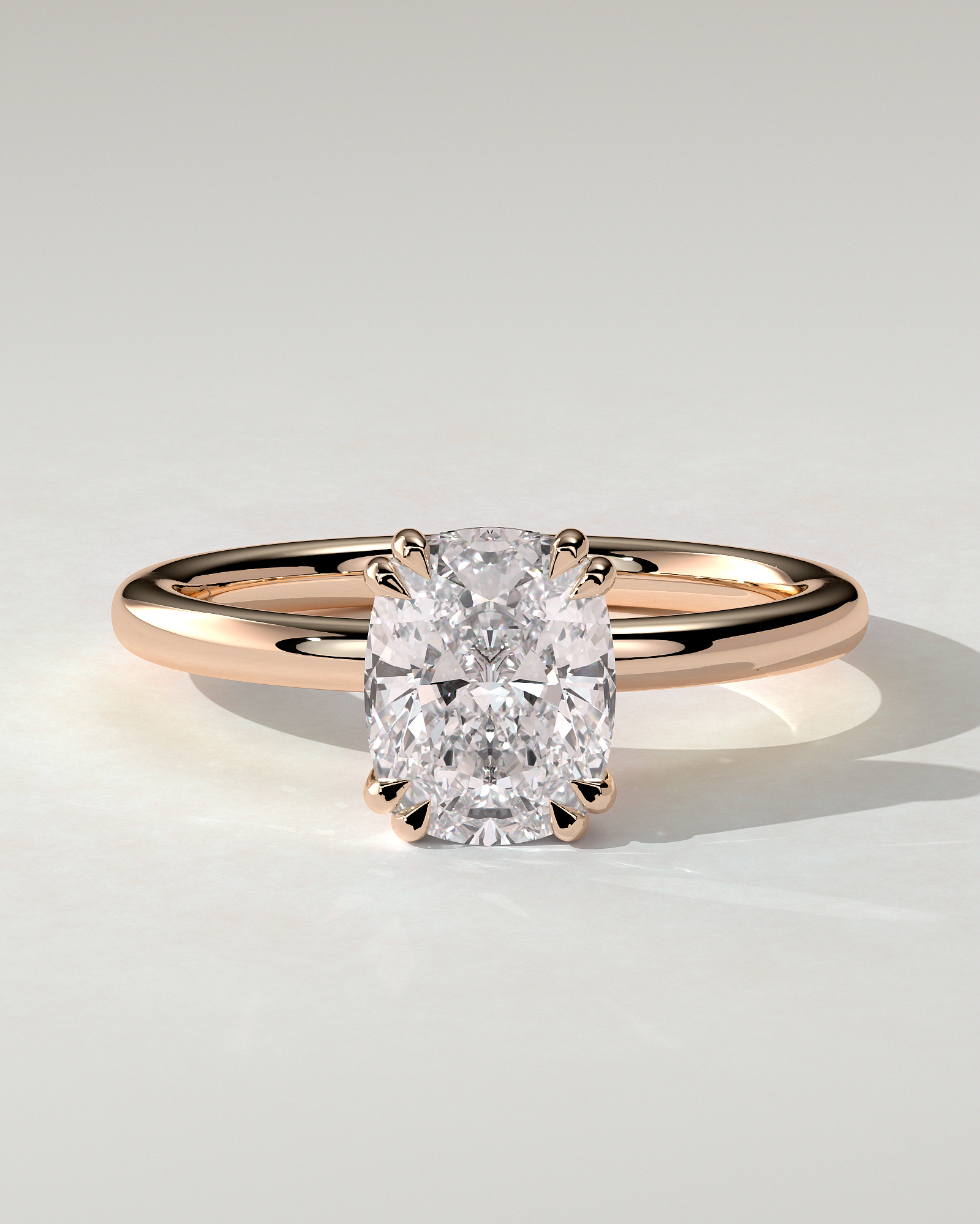 Aubrey Solitaire Cushion Ring