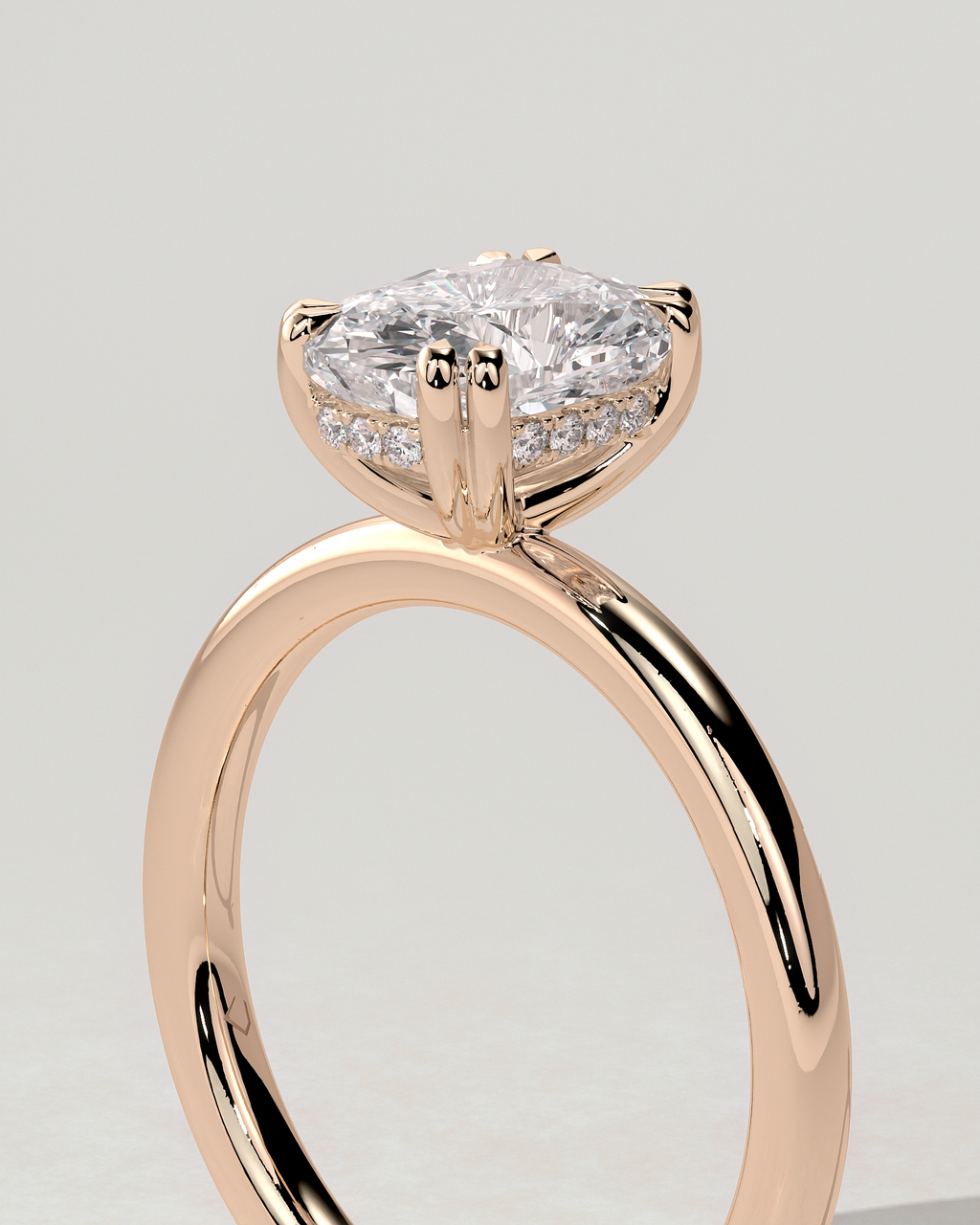 Aubrey Solitaire Cushion Ring