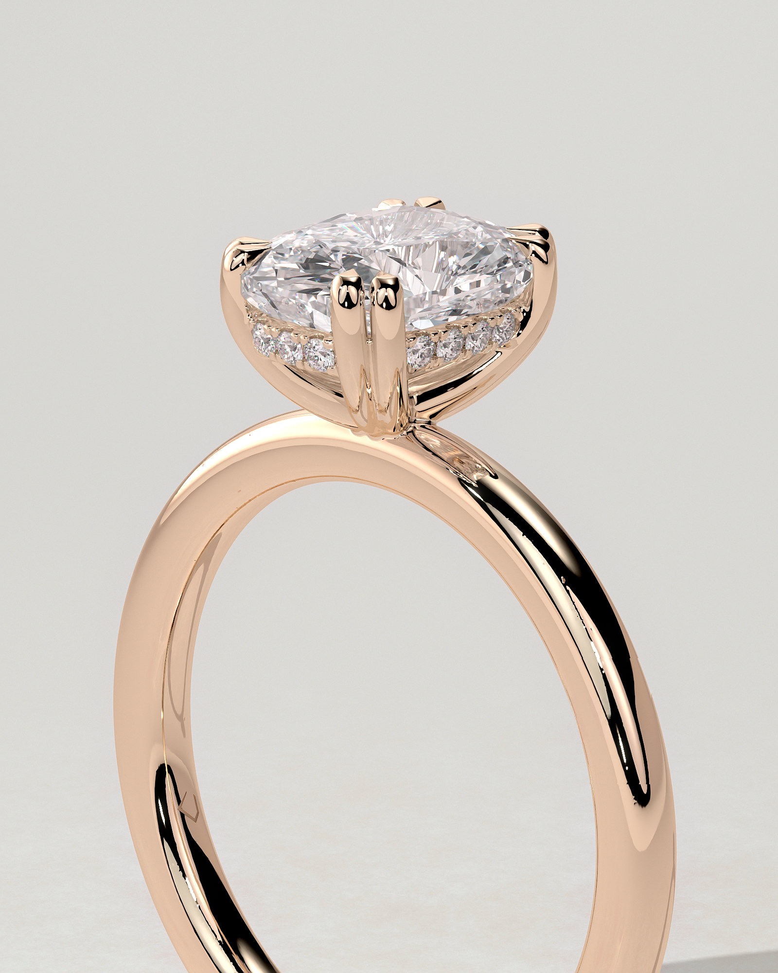 Aubrey Solitaire Cushion Ring