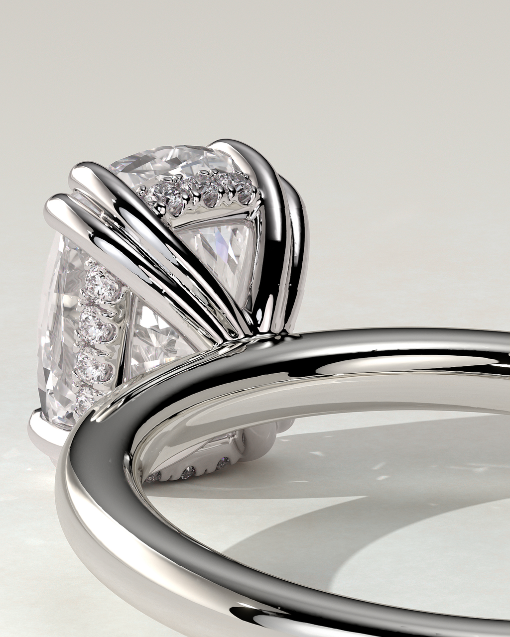 Aubrey Solitaire Cushion Ring