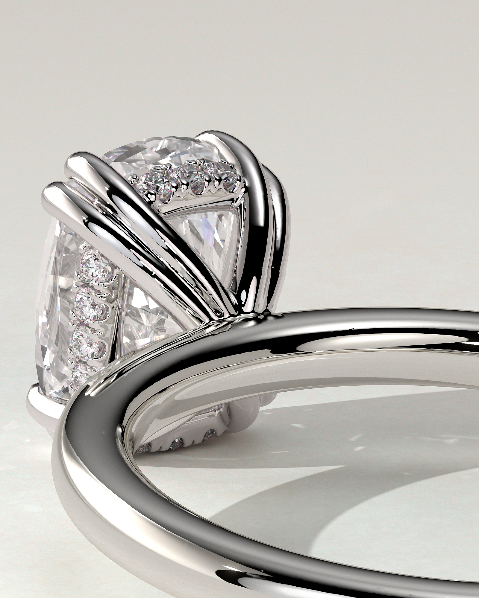 Aubrey Solitaire Cushion Ring