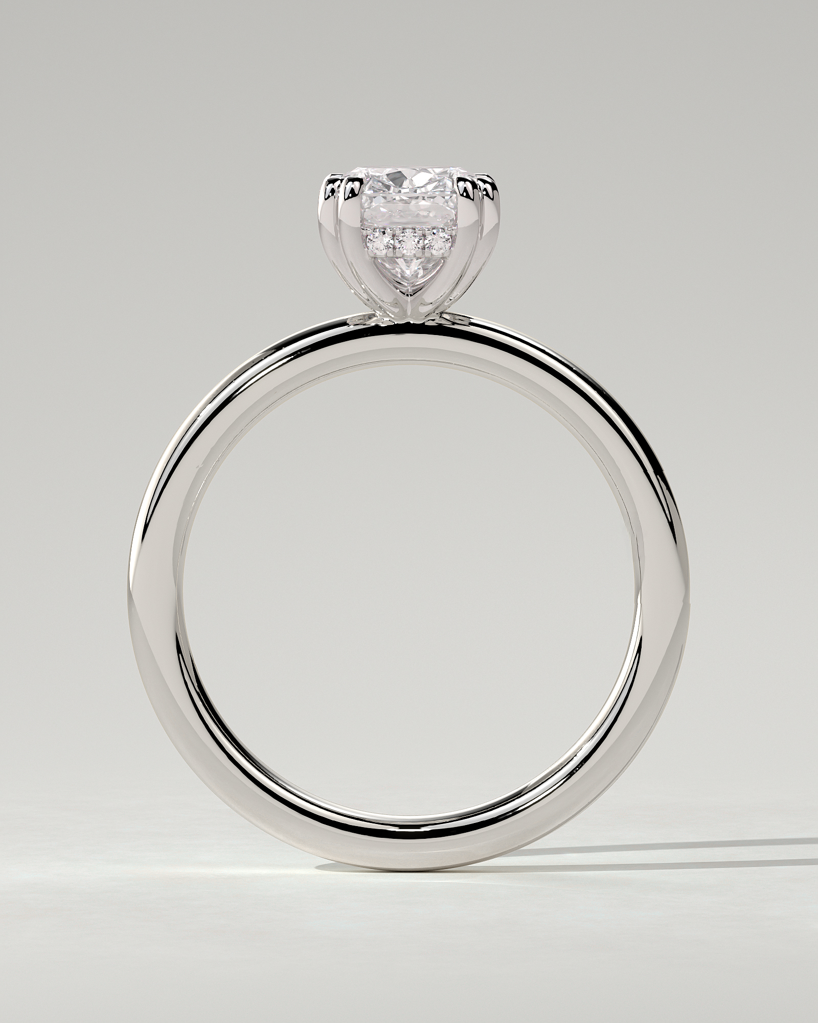 Aubrey Solitaire Cushion Ring