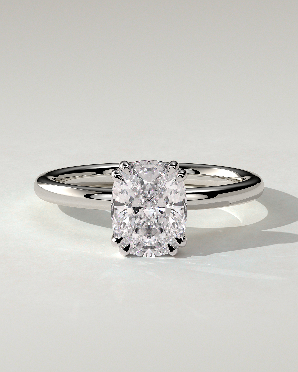 Aubrey Solitaire Cushion Ring