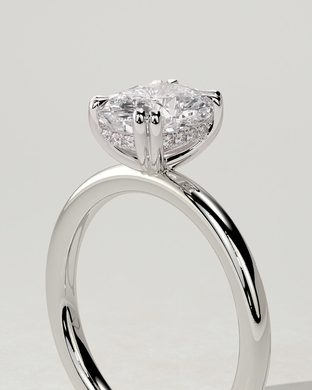 Aubrey Solitaire Cushion Ring