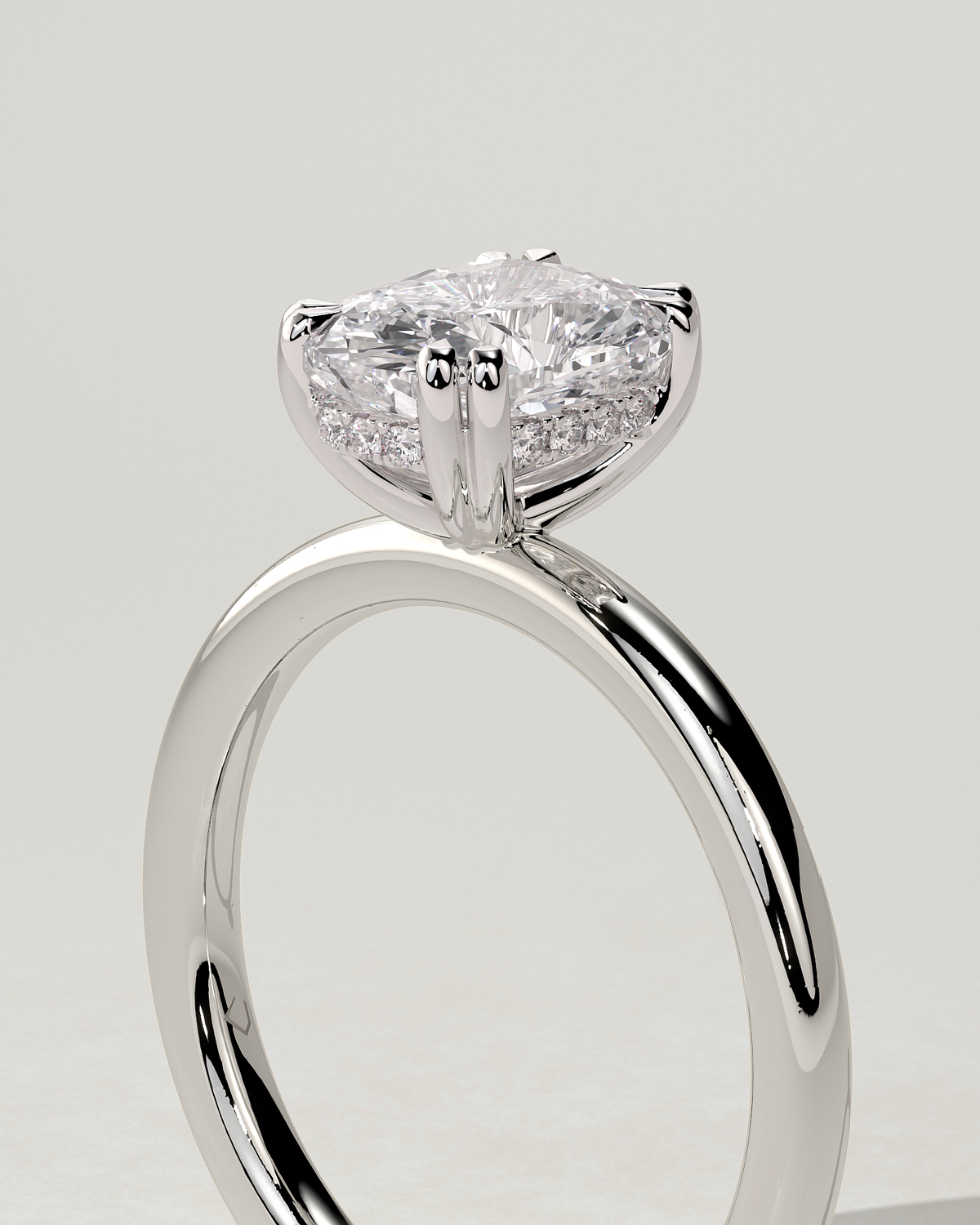 Aubrey Solitaire Cushion Ring
