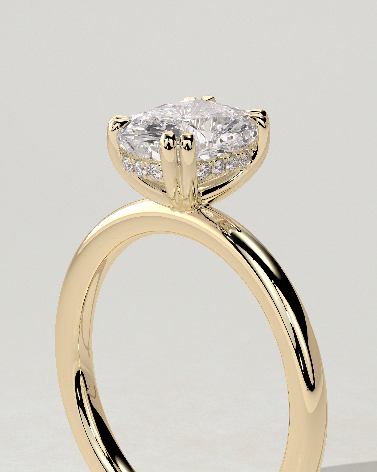 Aubrey Solitaire Cushion Ring