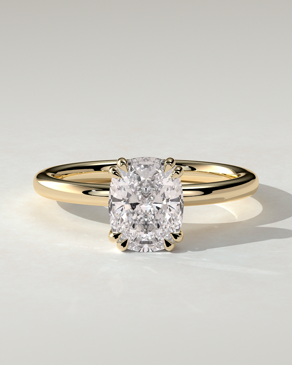Aubrey Solitaire Cushion Ring