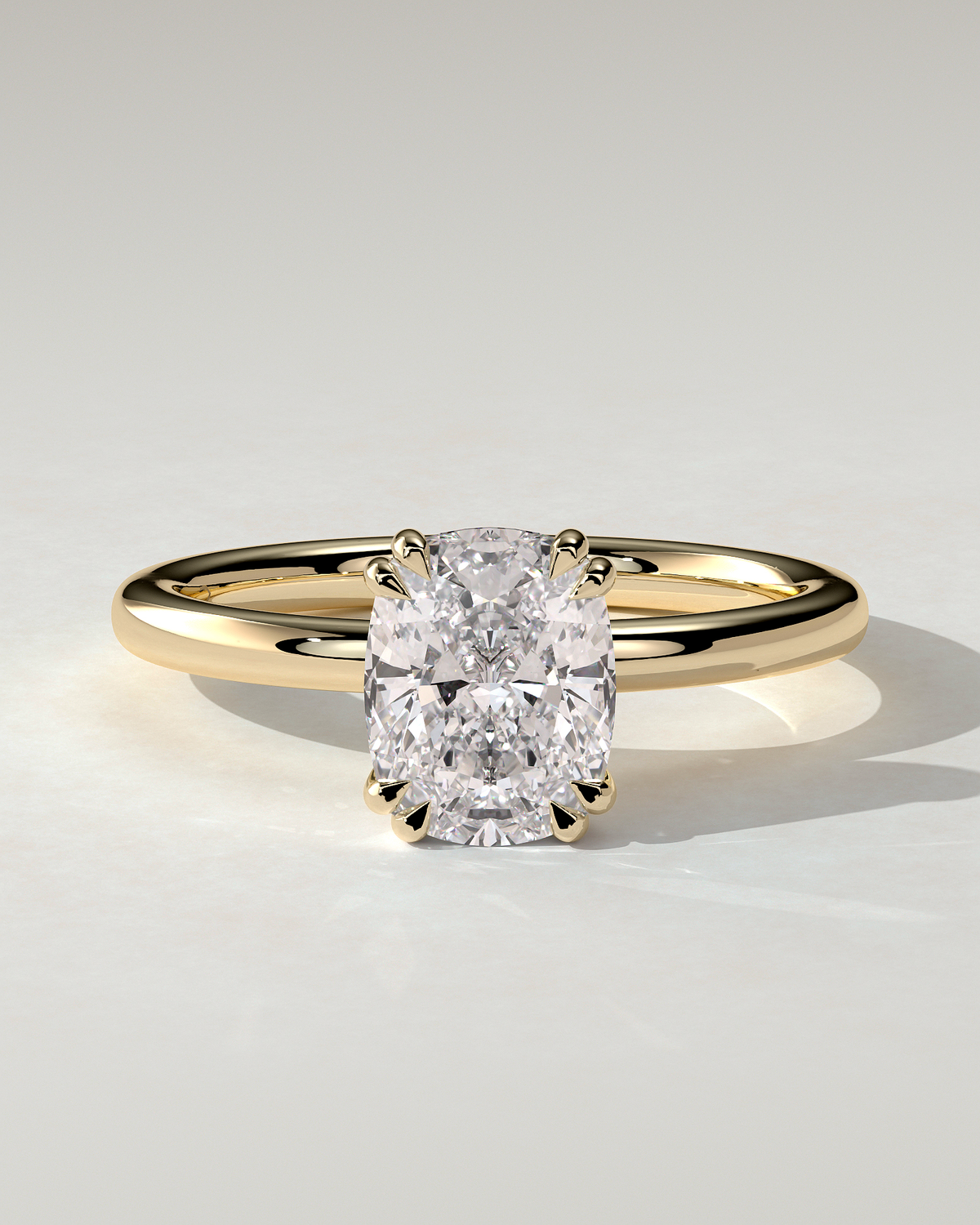 Aubrey Solitaire Cushion Ring