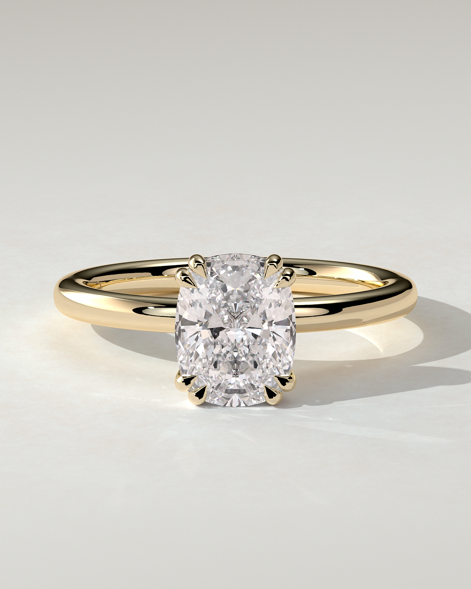 Aubrey Solitaire Cushion Ring