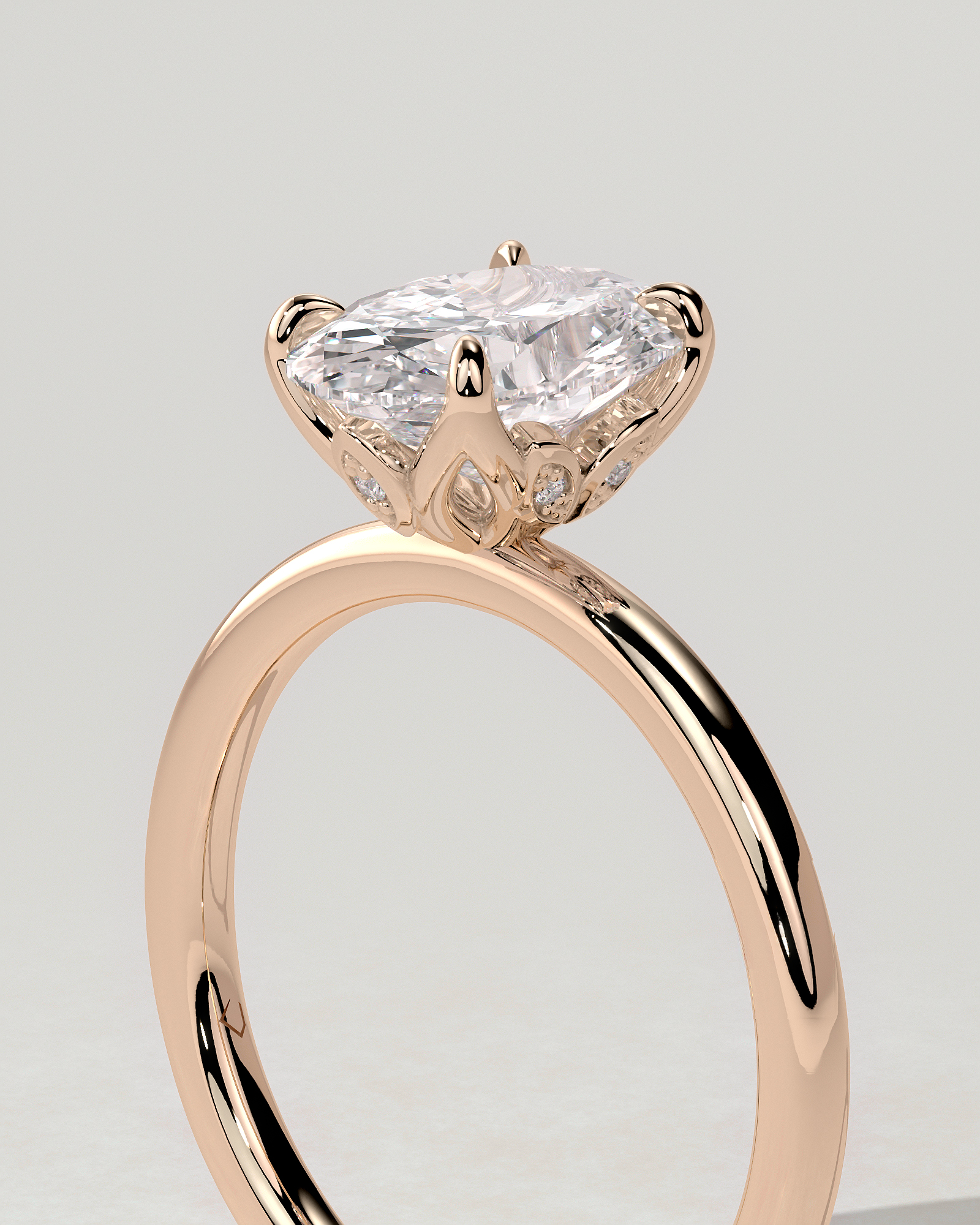 Aurelie Solitaire Oval Ring