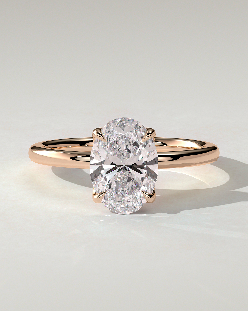 Aurelie Solitaire Oval Ring