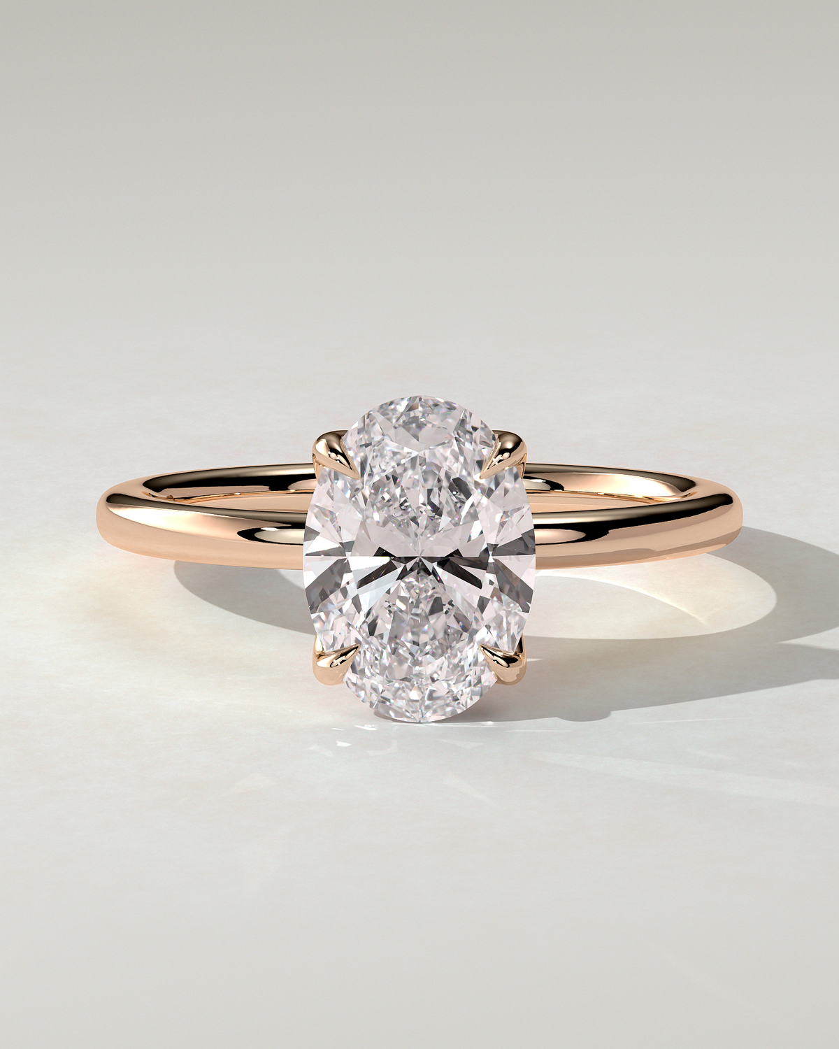 Aurelie Solitaire Oval Ring