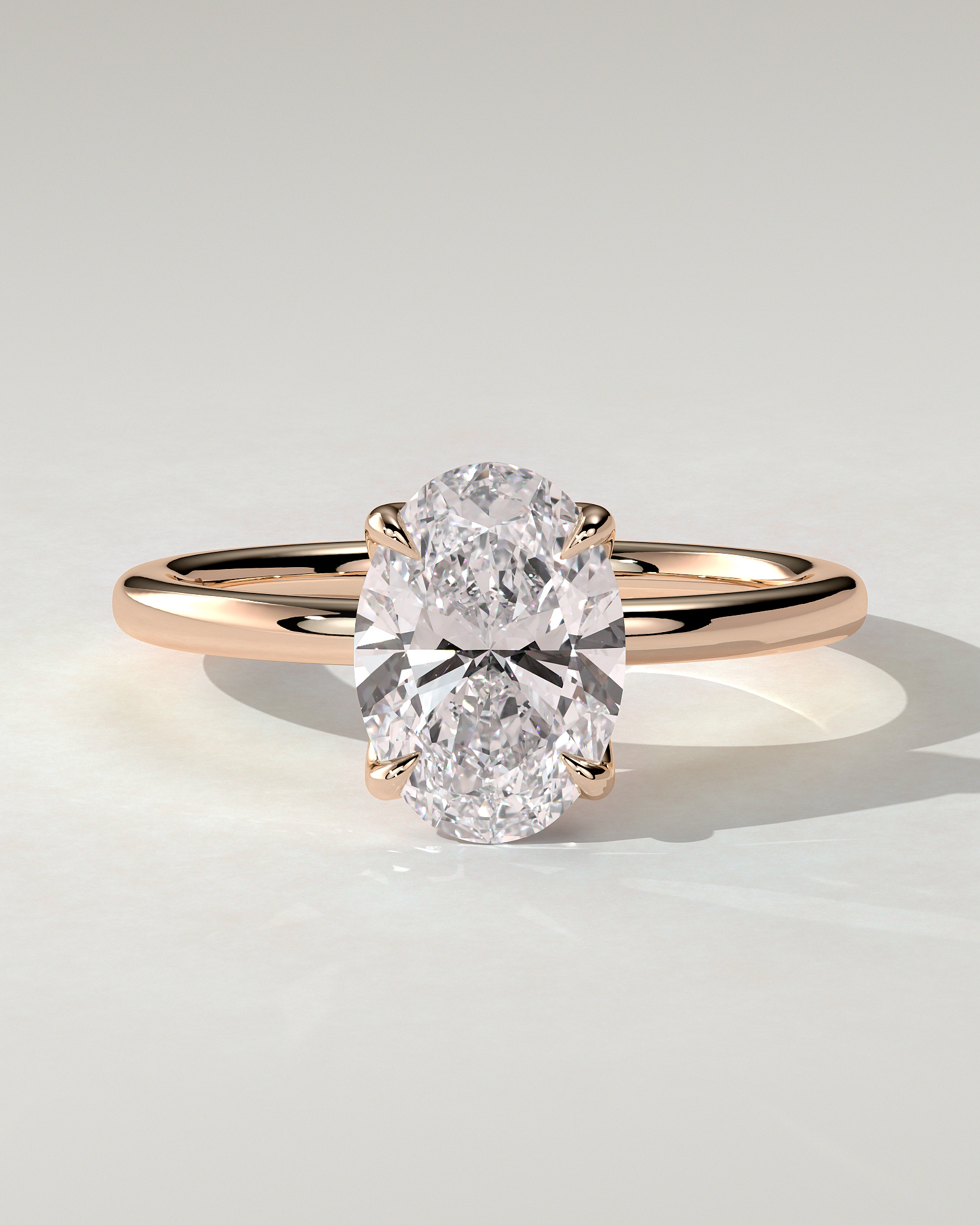 Aurelie Solitaire Oval Ring