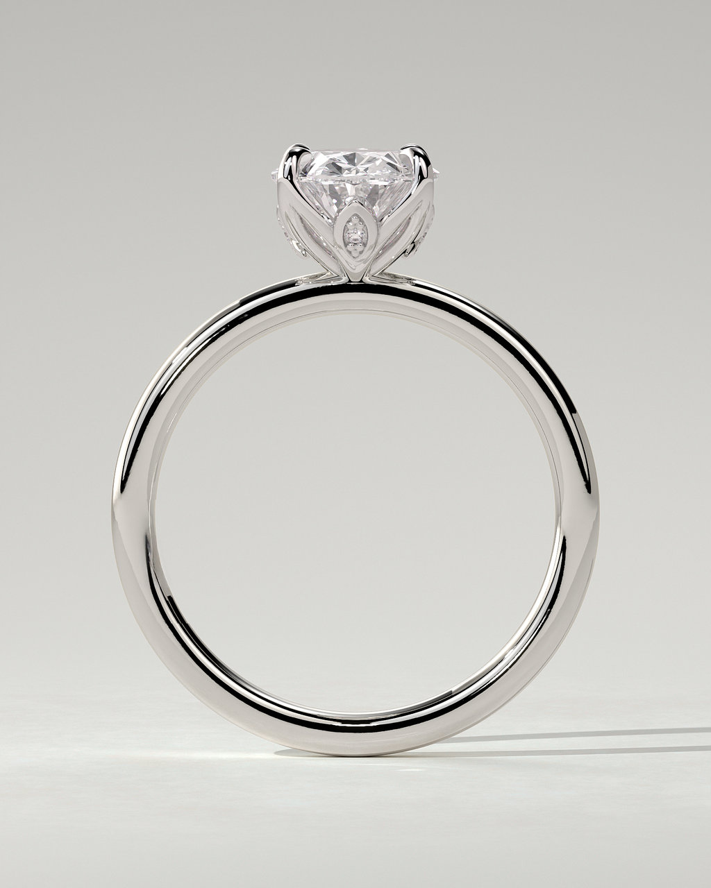 Aurelie Solitaire Oval Ring