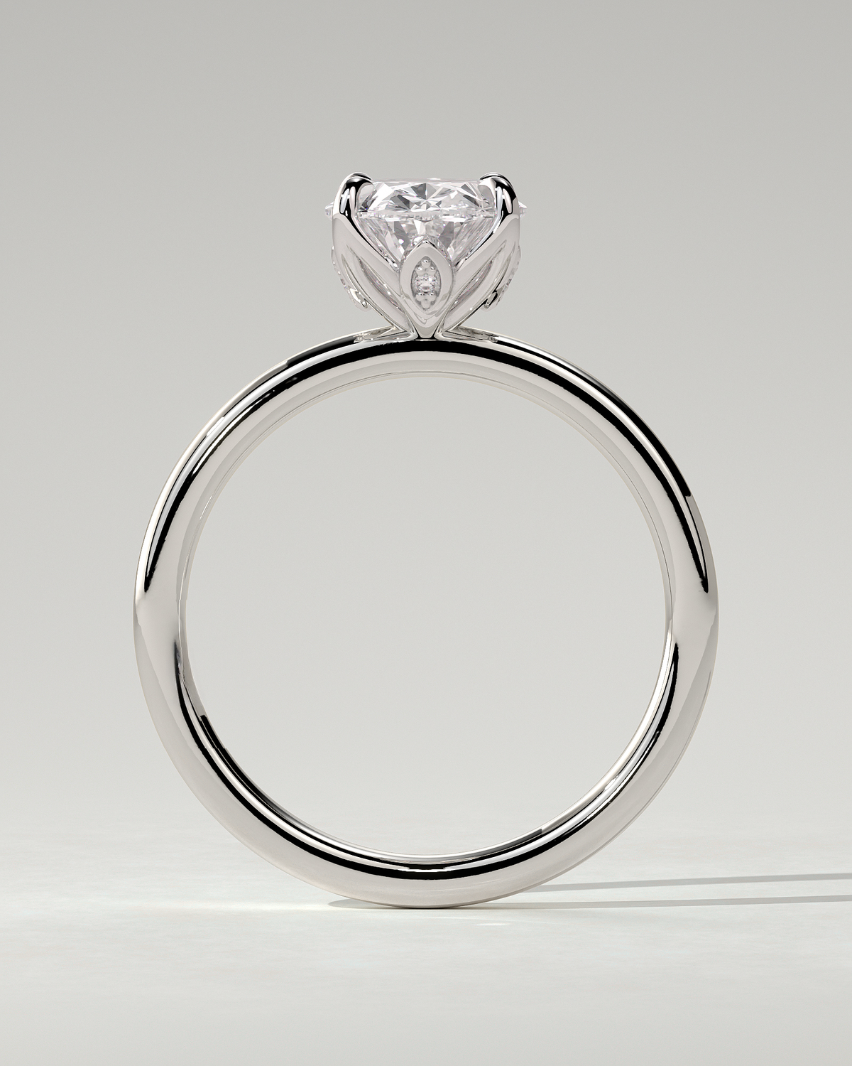 Aurelie Solitaire Oval Ring