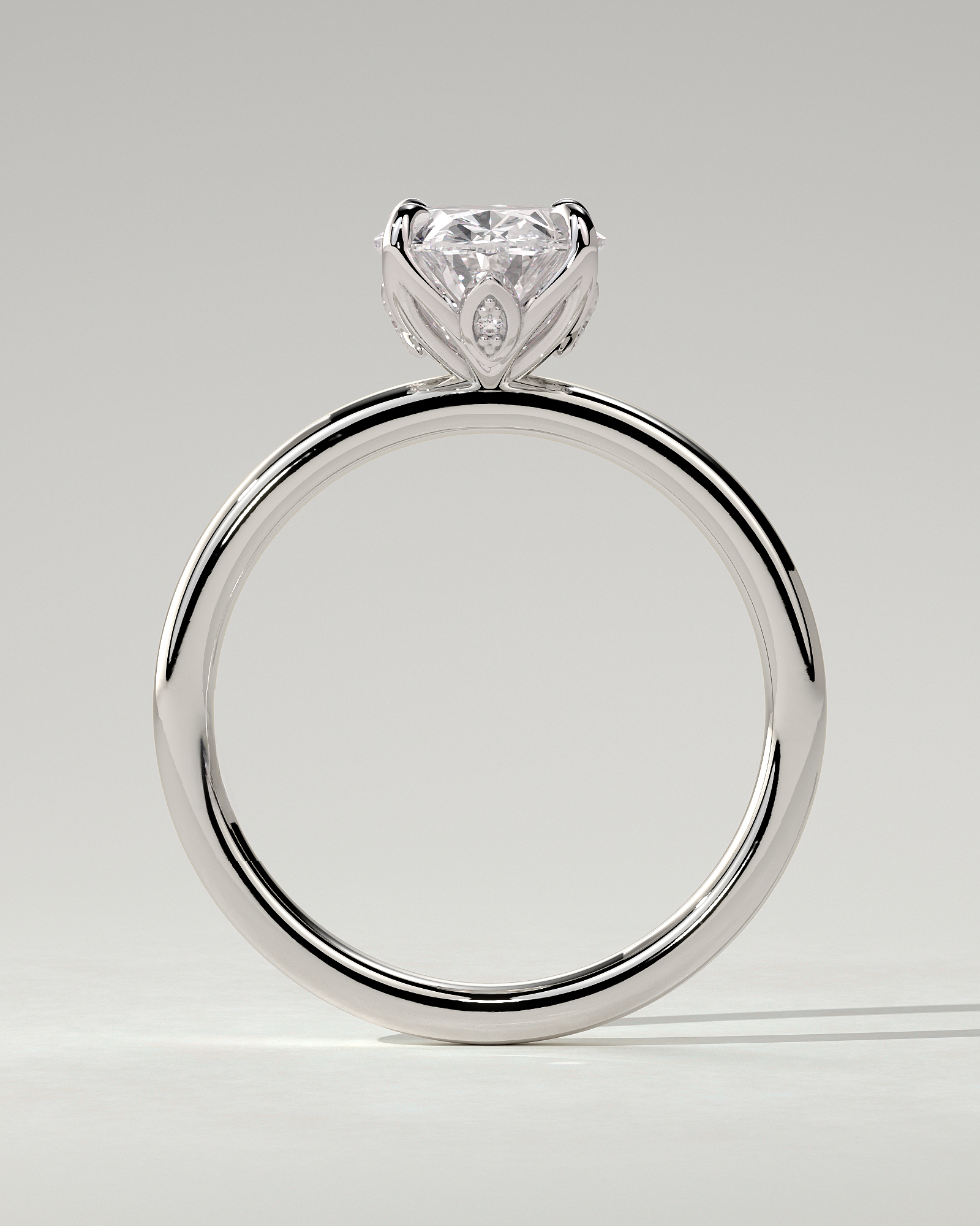 Aurelie Solitaire Oval Ring