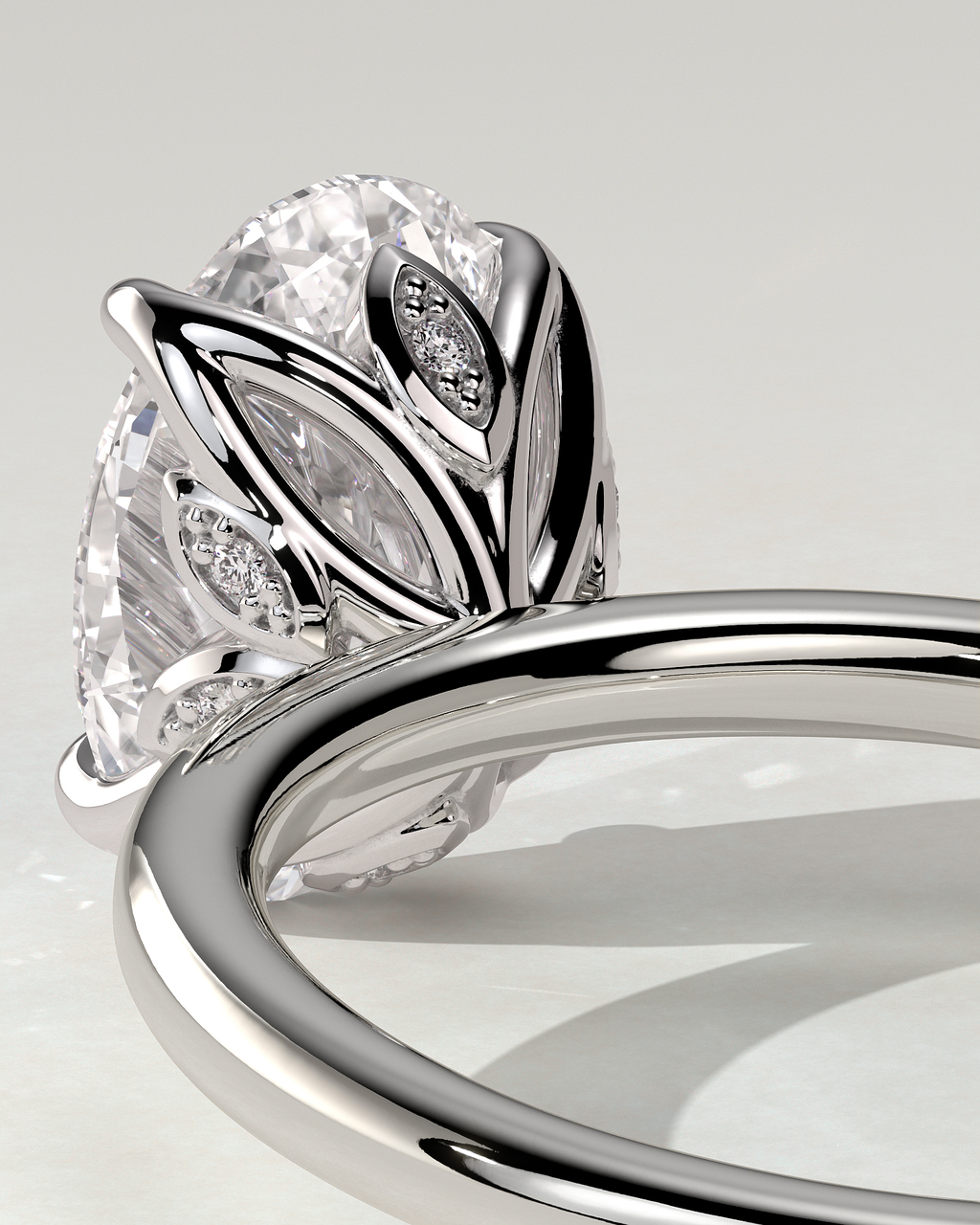 Aurelie Solitaire Oval Ring