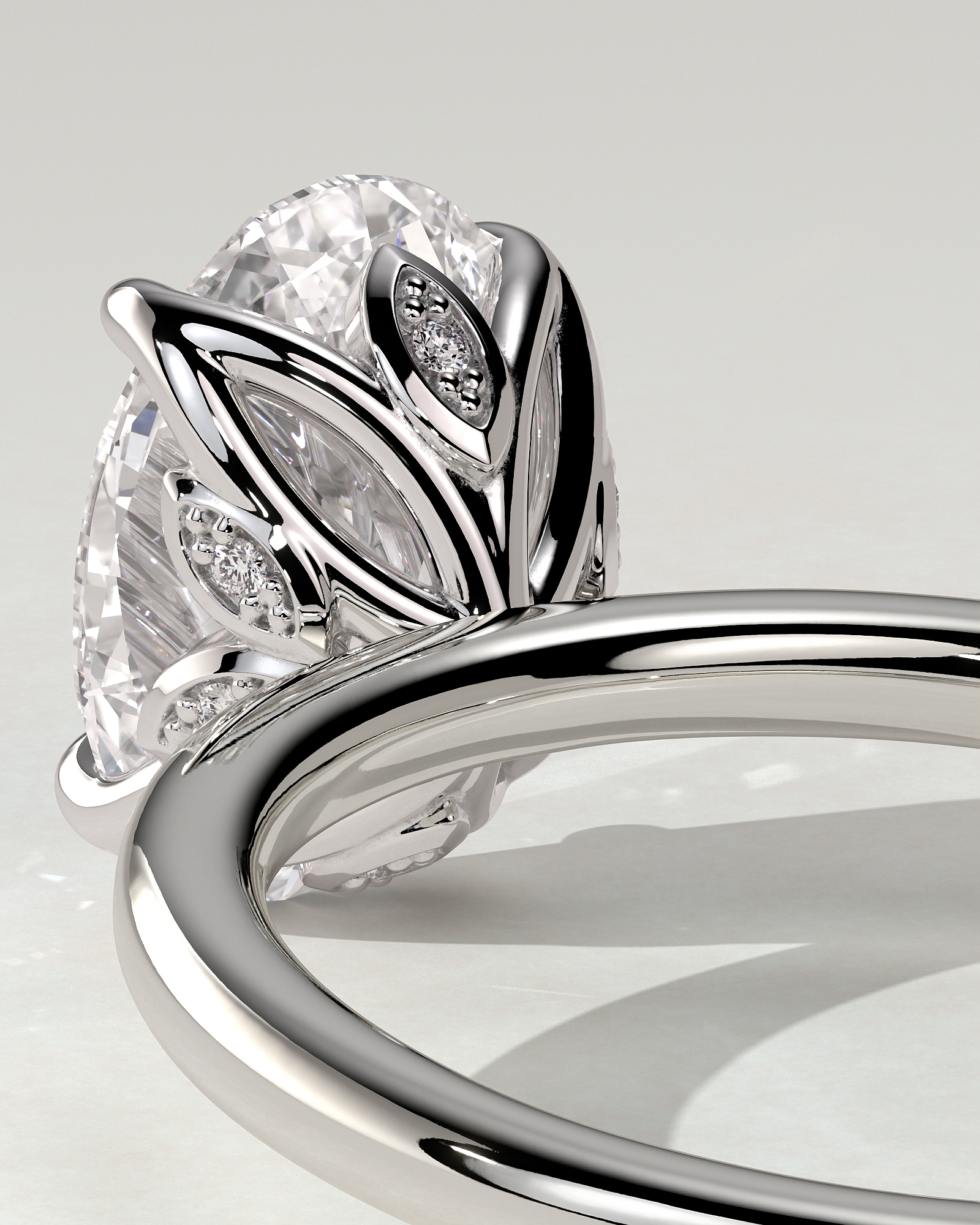 Aurelie Solitaire Oval Ring