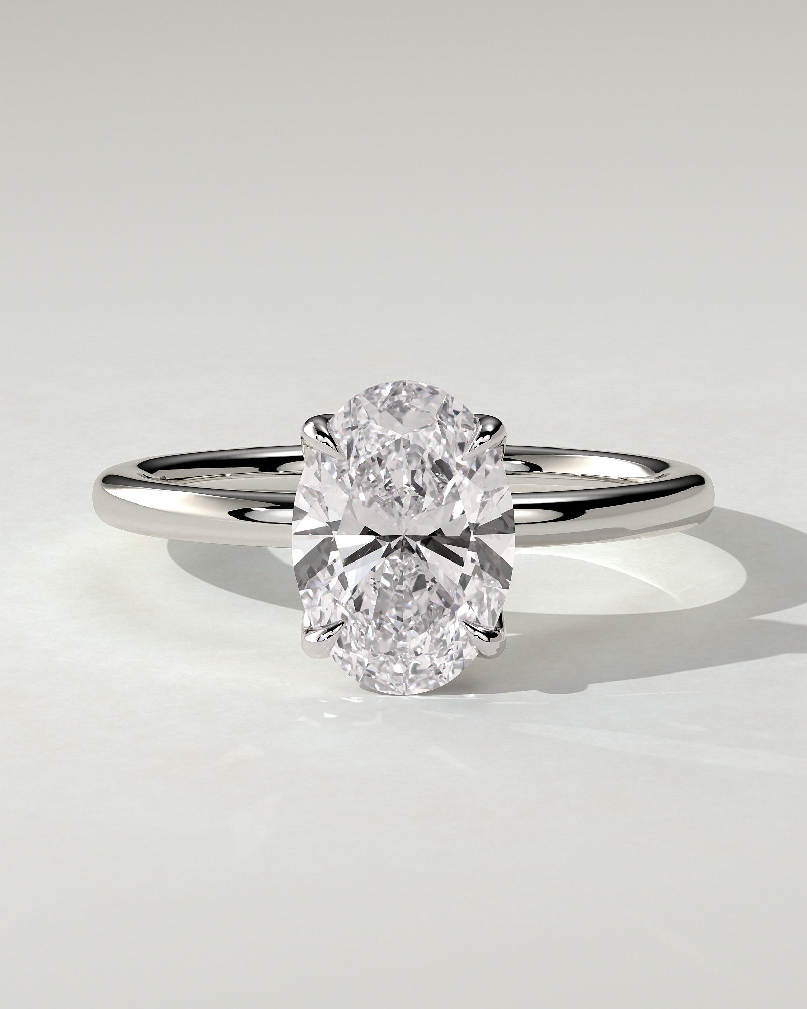 Aurelie Solitaire Oval Ring