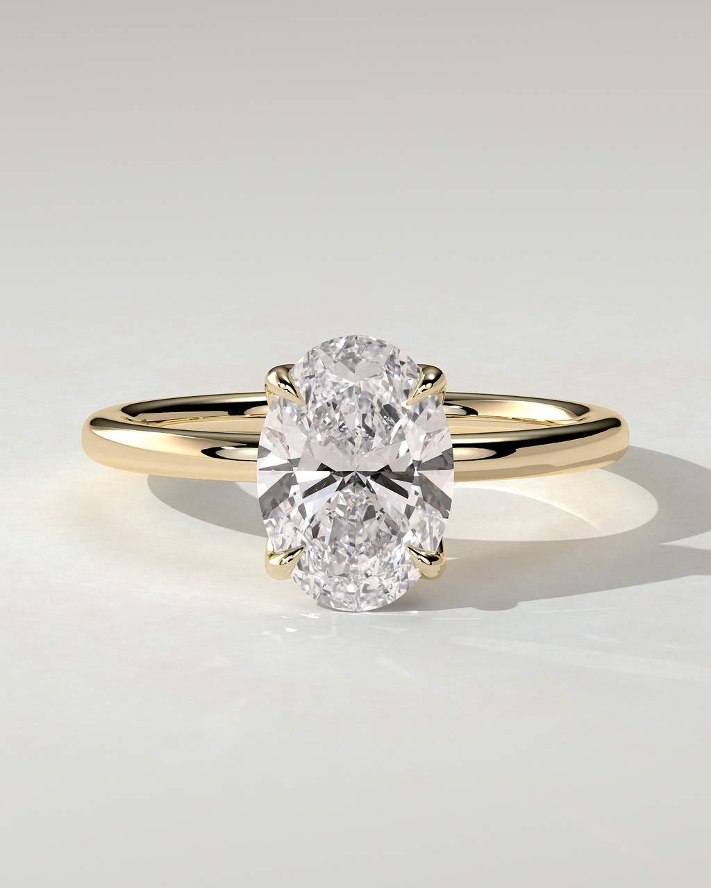 Aurelie Solitaire Oval Ring