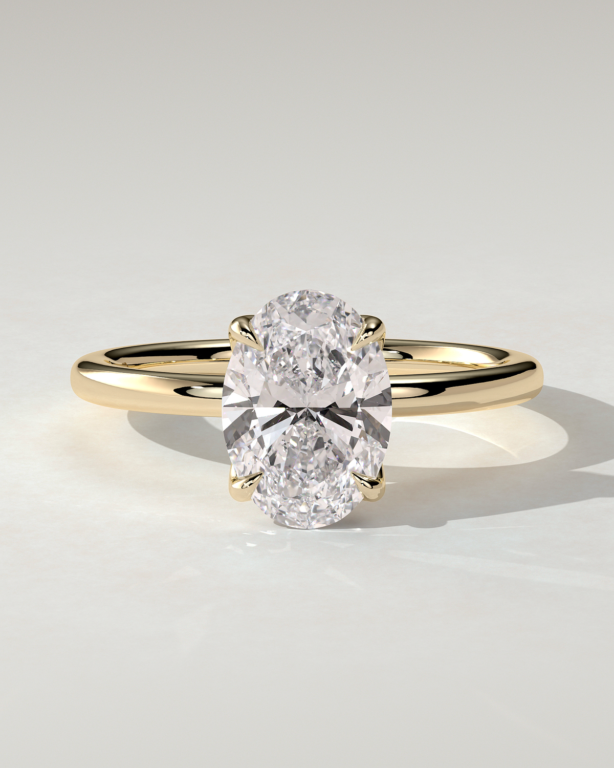 Aurelie Solitaire Oval Ring
