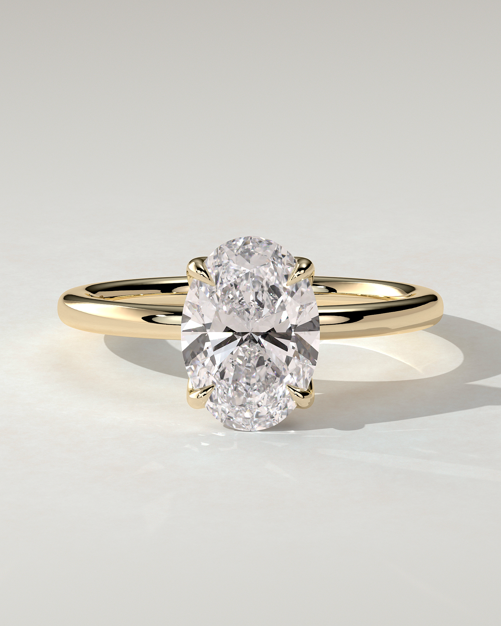 Aurelie Solitaire Oval Ring