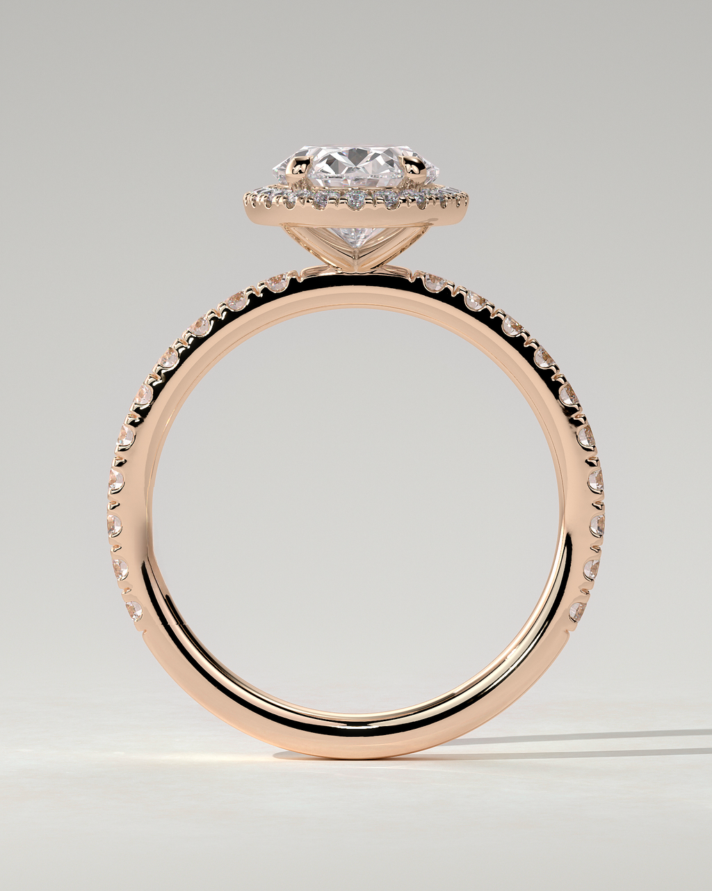 Aurora Halo Oval Ring