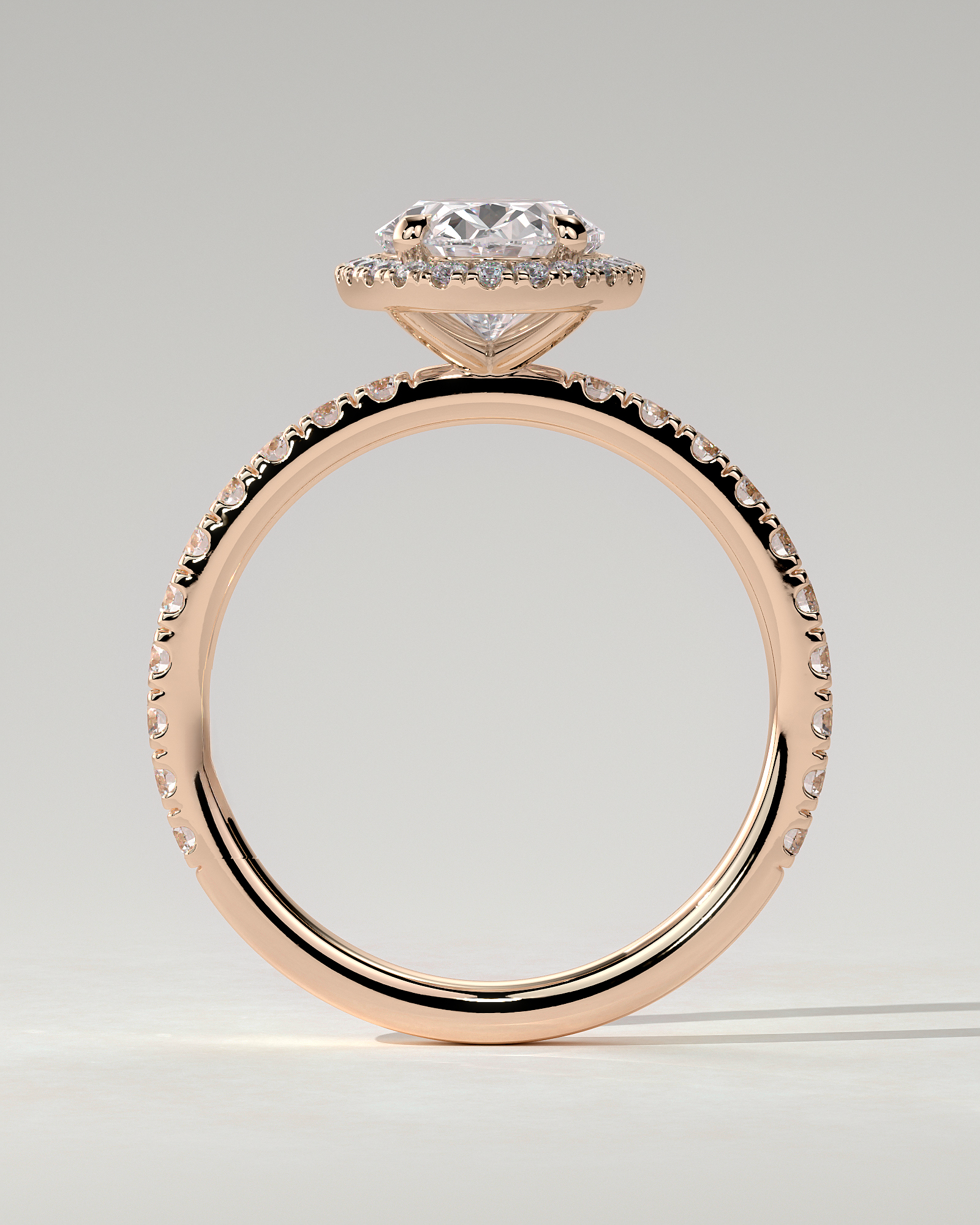 Aurora Halo Oval Ring