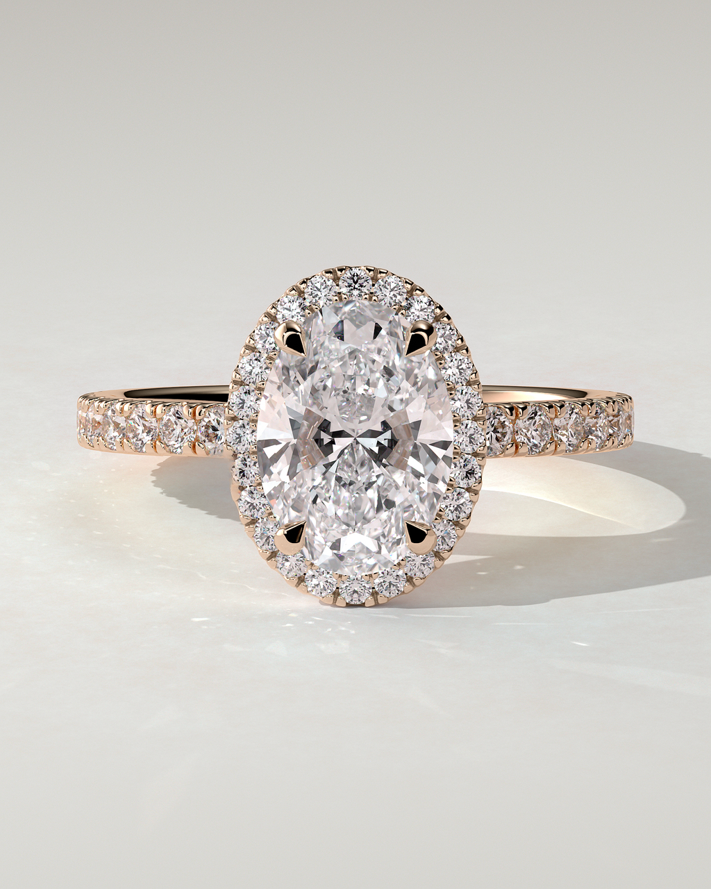Aurora Halo Oval Ring