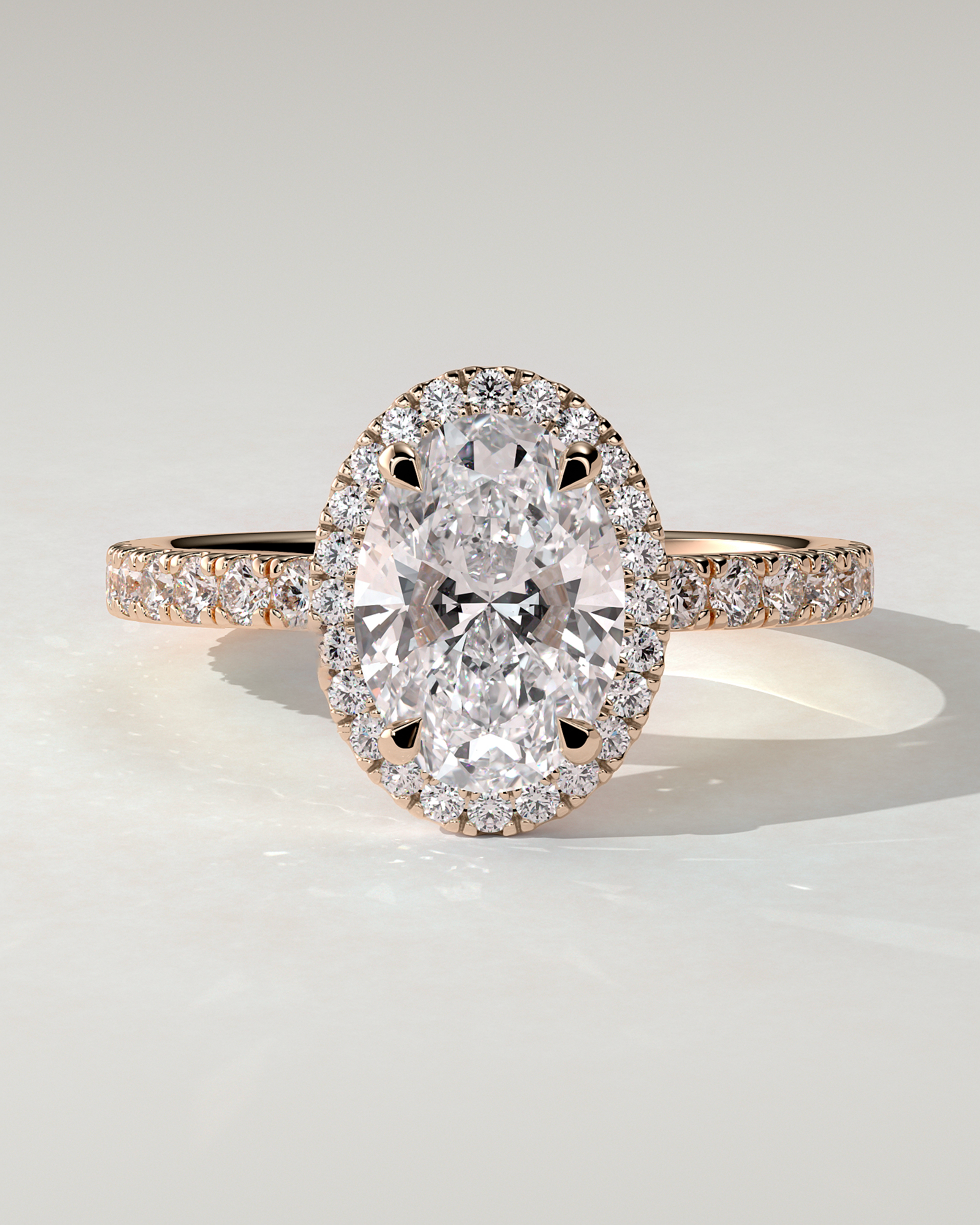 Aurora Halo Oval Ring