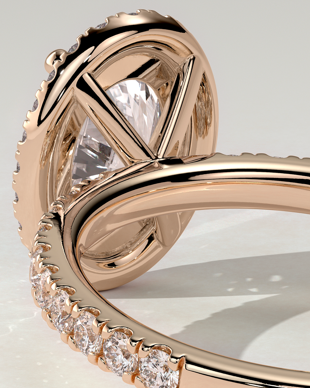 Aurora Halo Oval Ring