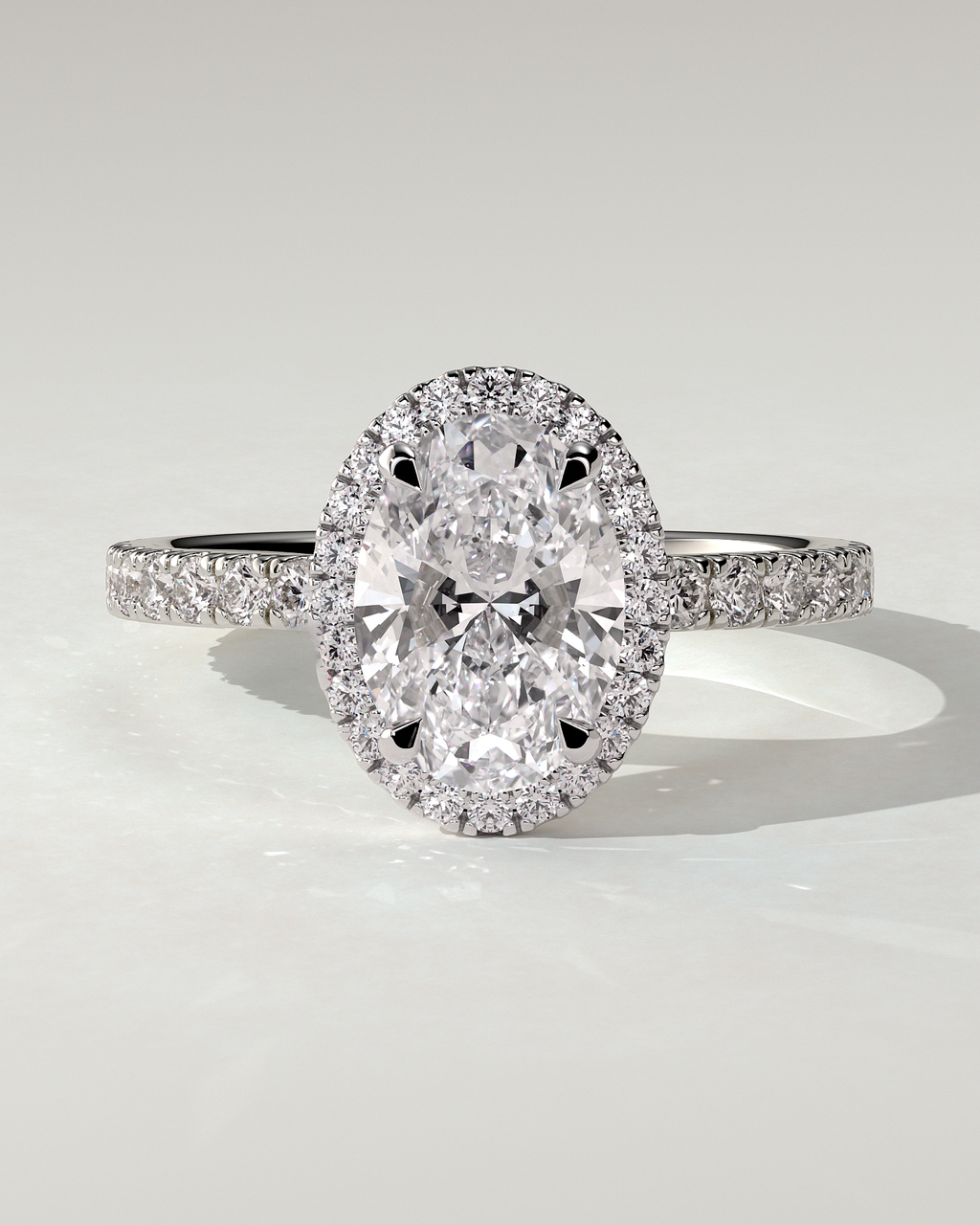 Aurora Halo Oval Ring