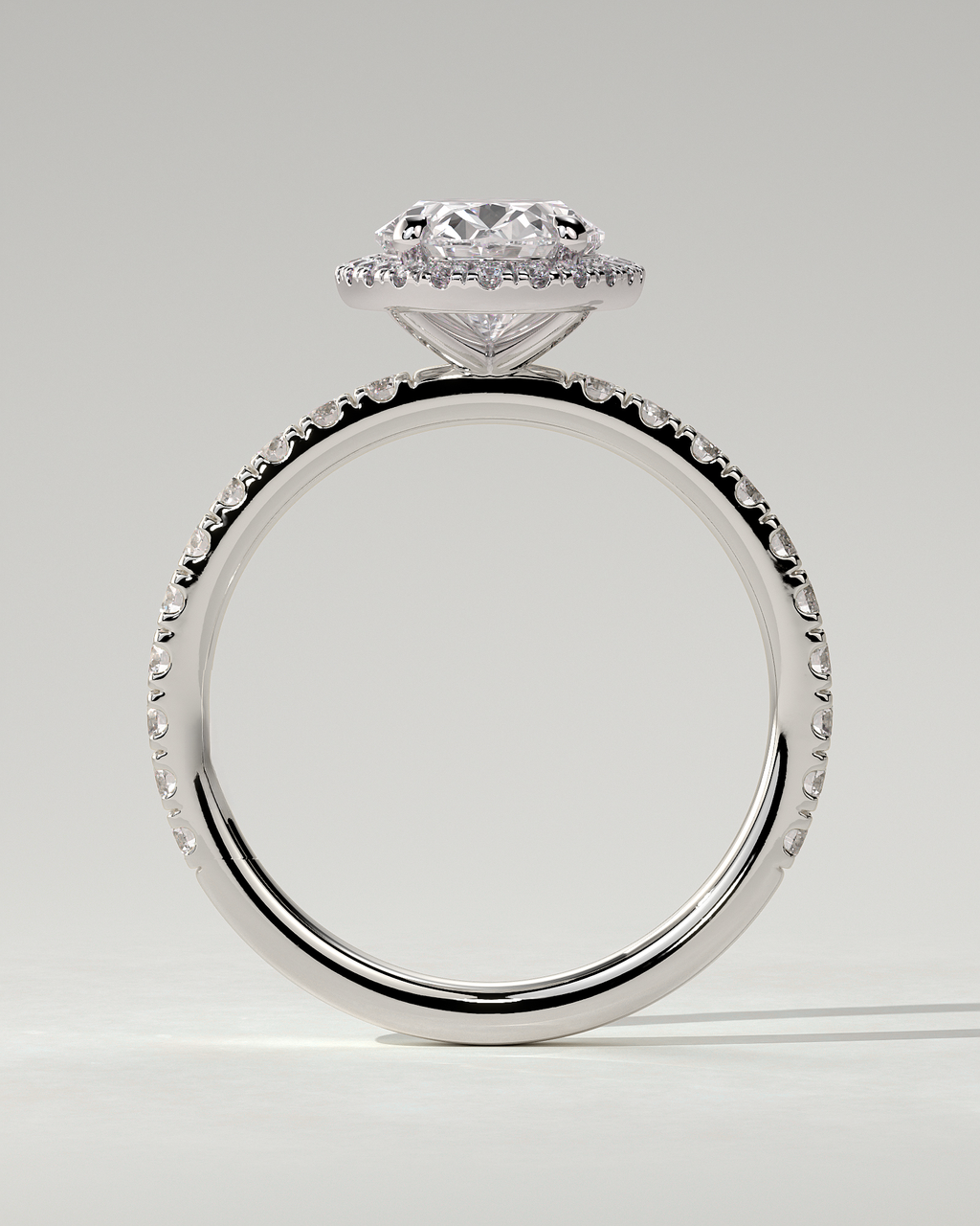 Aurora Halo Oval Ring