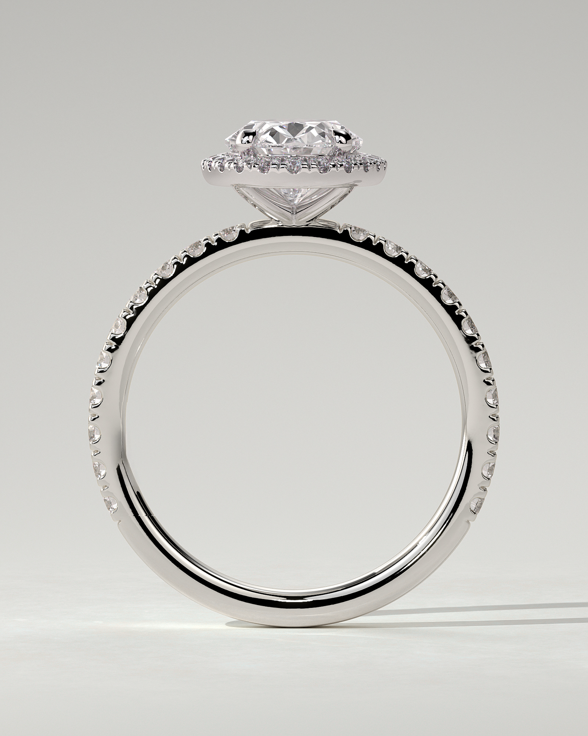 Aurora Halo Oval Ring