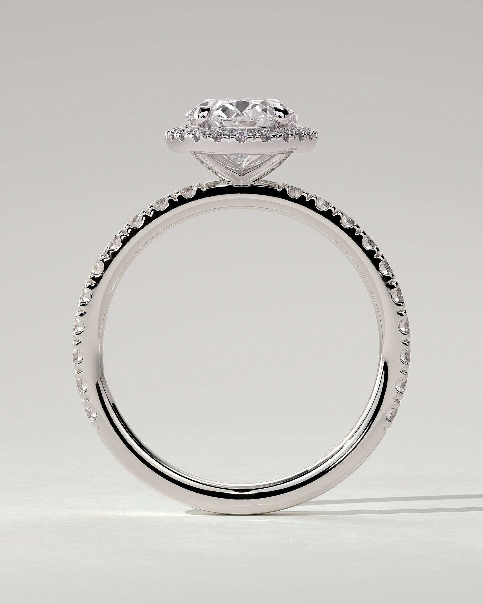 Aurora Halo Oval Ring