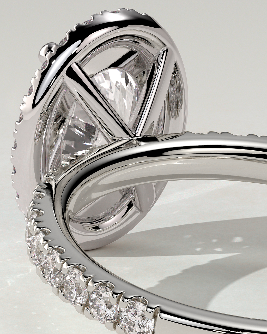 Aurora Halo Oval Ring