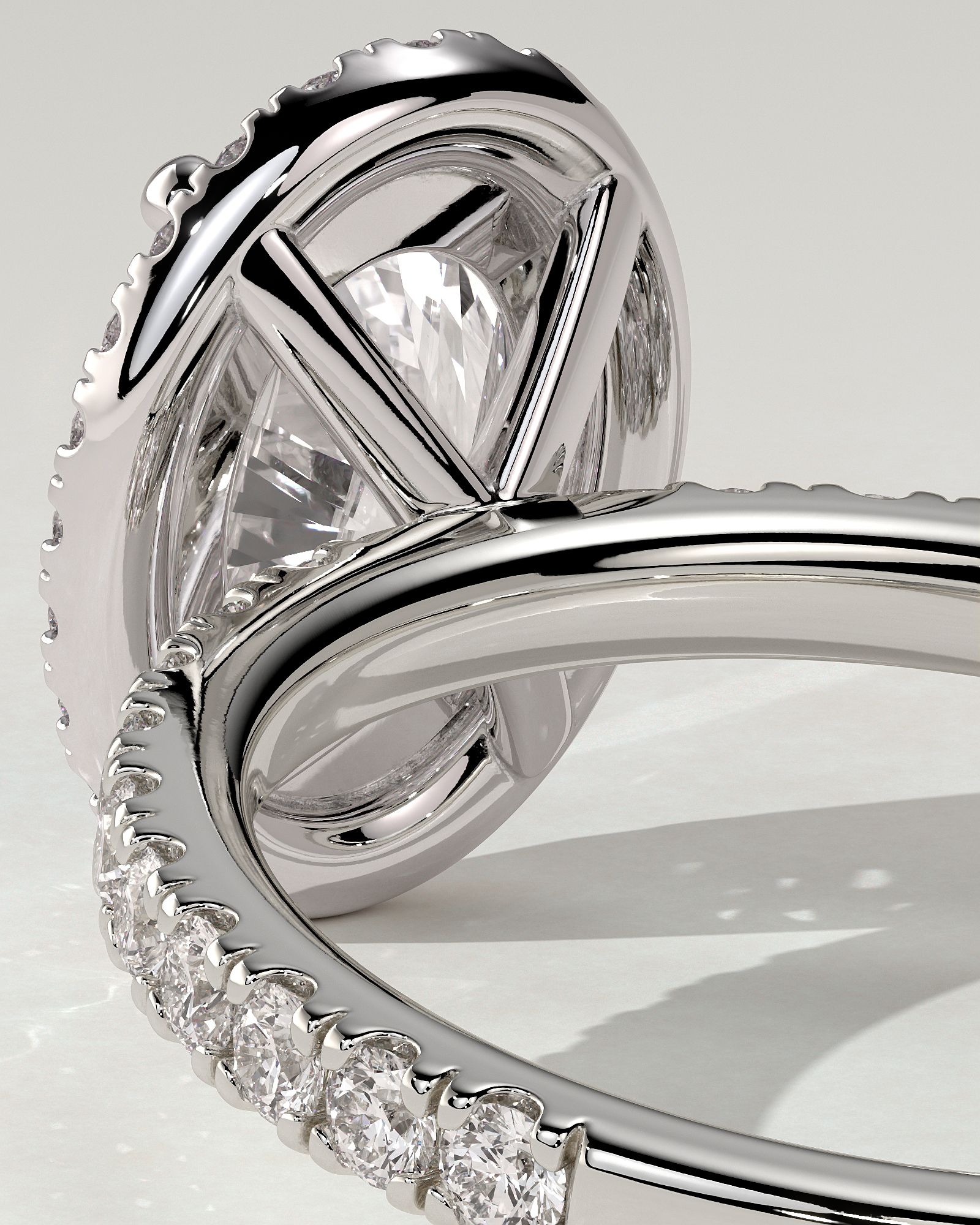 Aurora Halo Oval Ring
